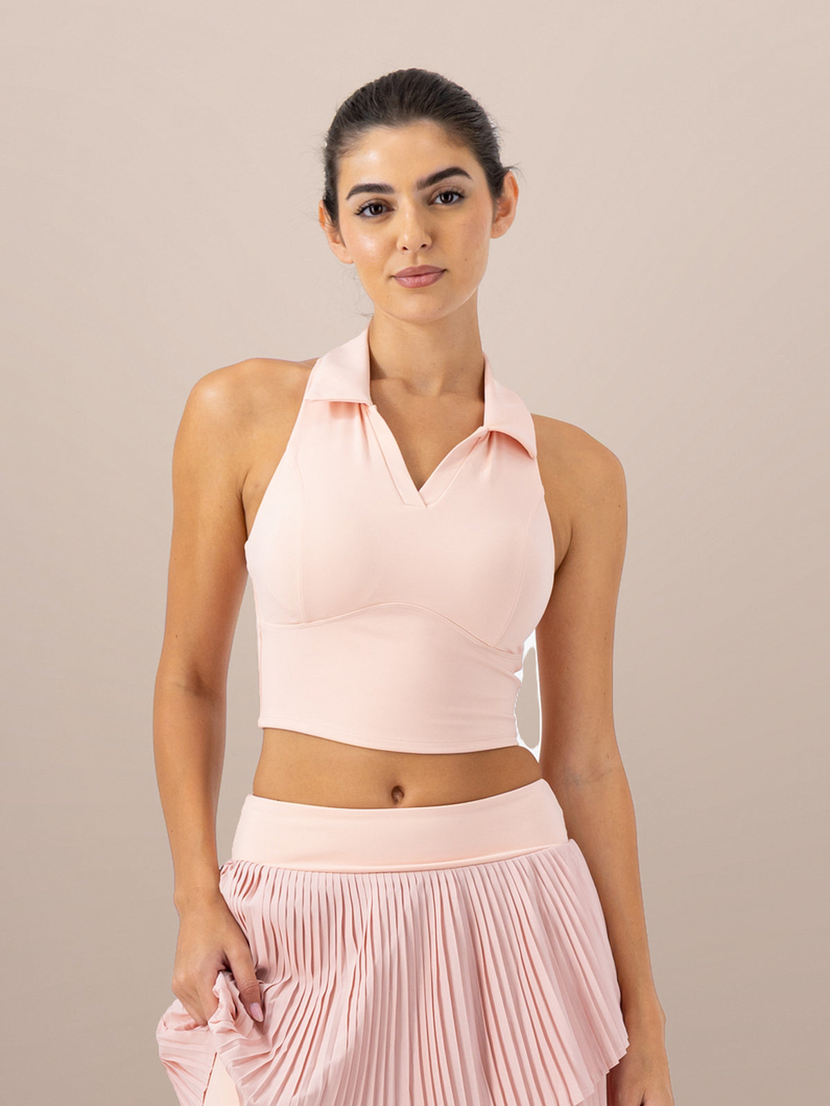 Ace Pleated Padel Set — Blush Rose