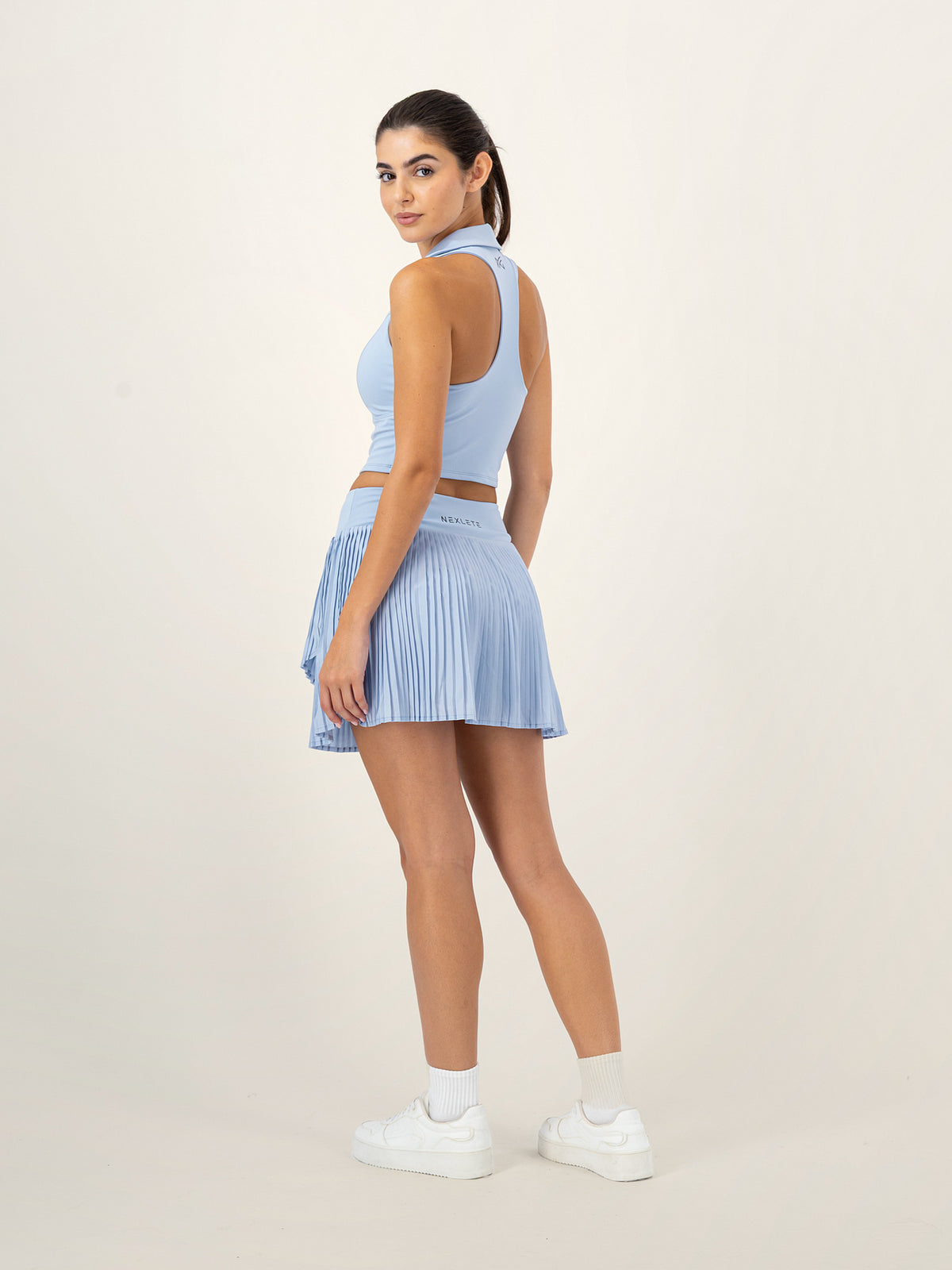 Ace Pleated Padel Set — Sky Mist