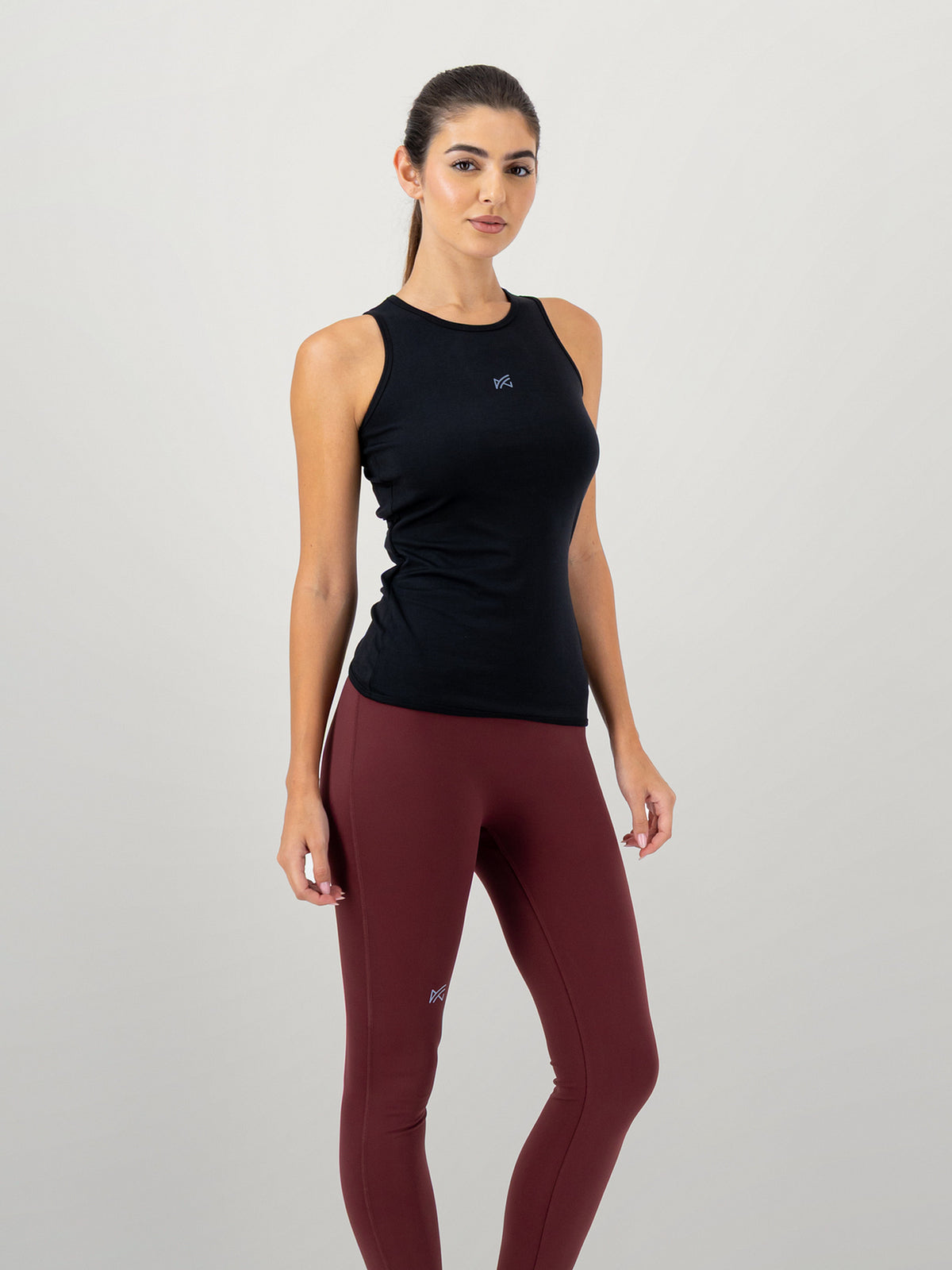 Aura Crossover Cutout Tank — Black