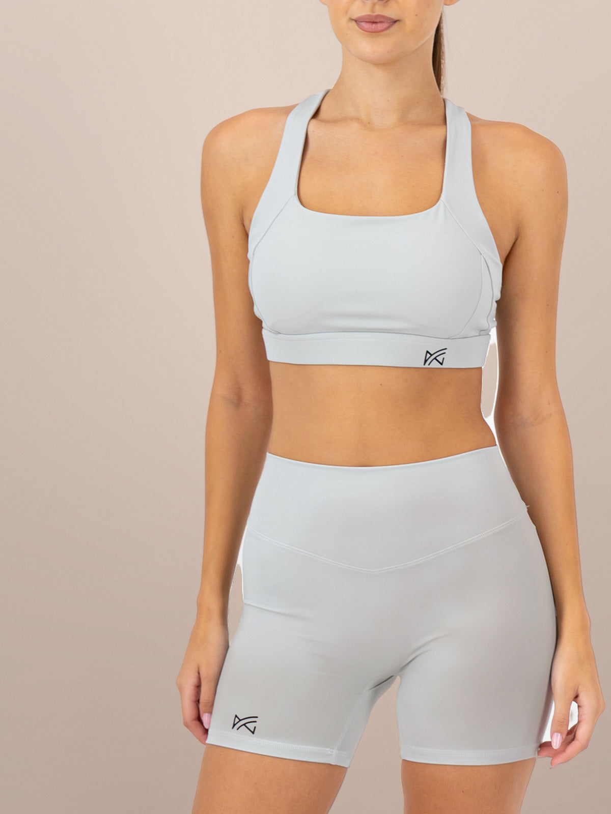 Elevate Sculpt Biker Short Set — Ice Grey