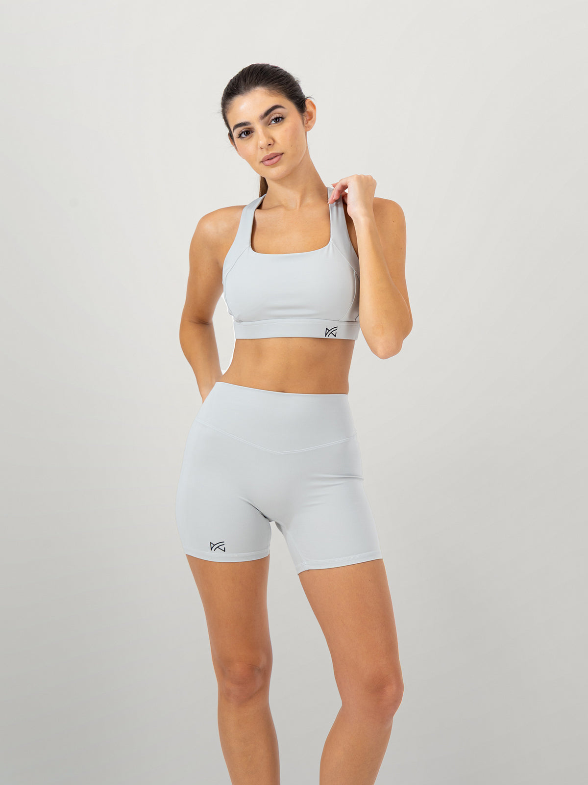 Elevate Sculpt Biker Short Set — Ice Grey