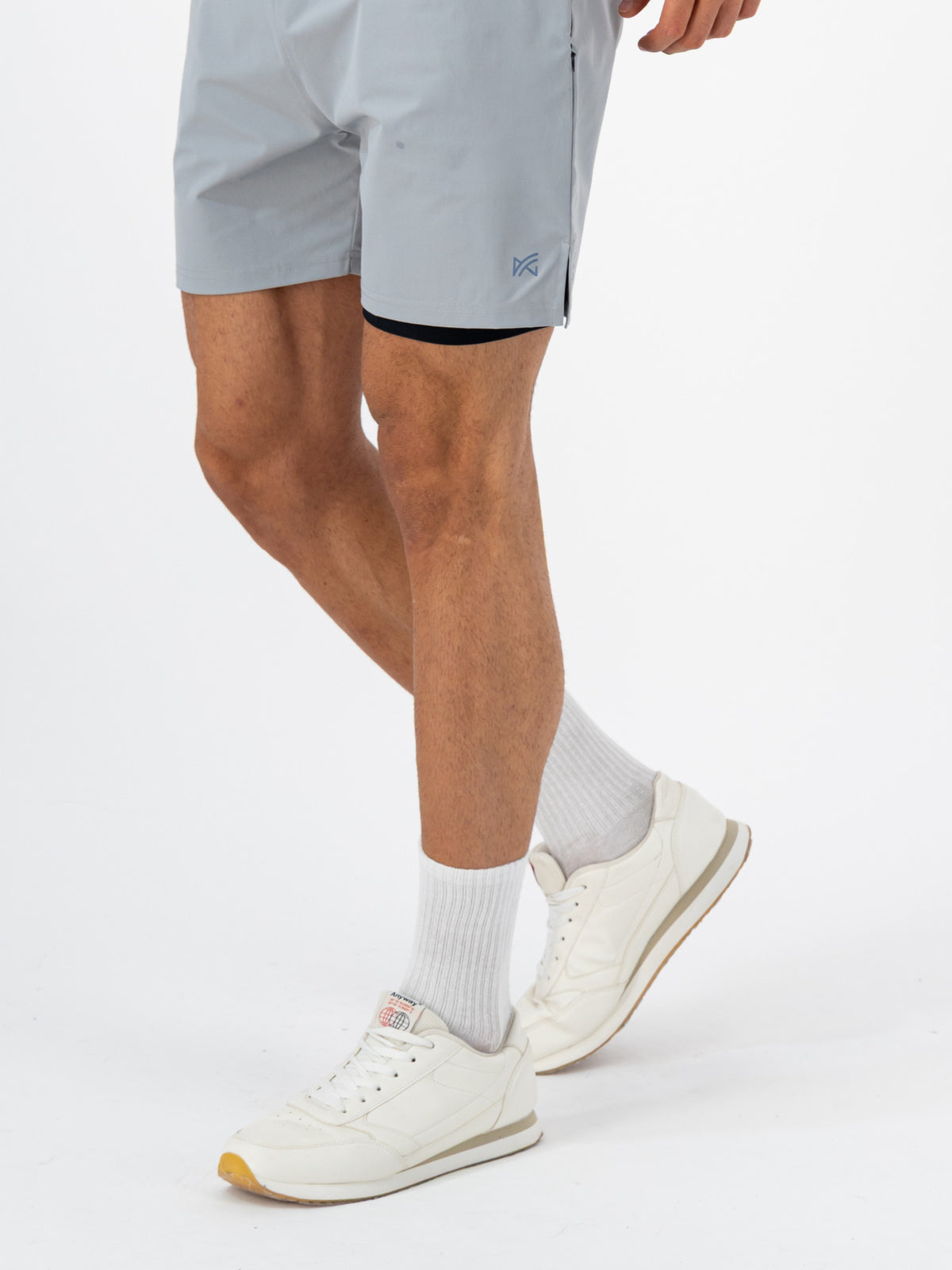 Synergy 2-in-1 Training Shorts — Light Grey