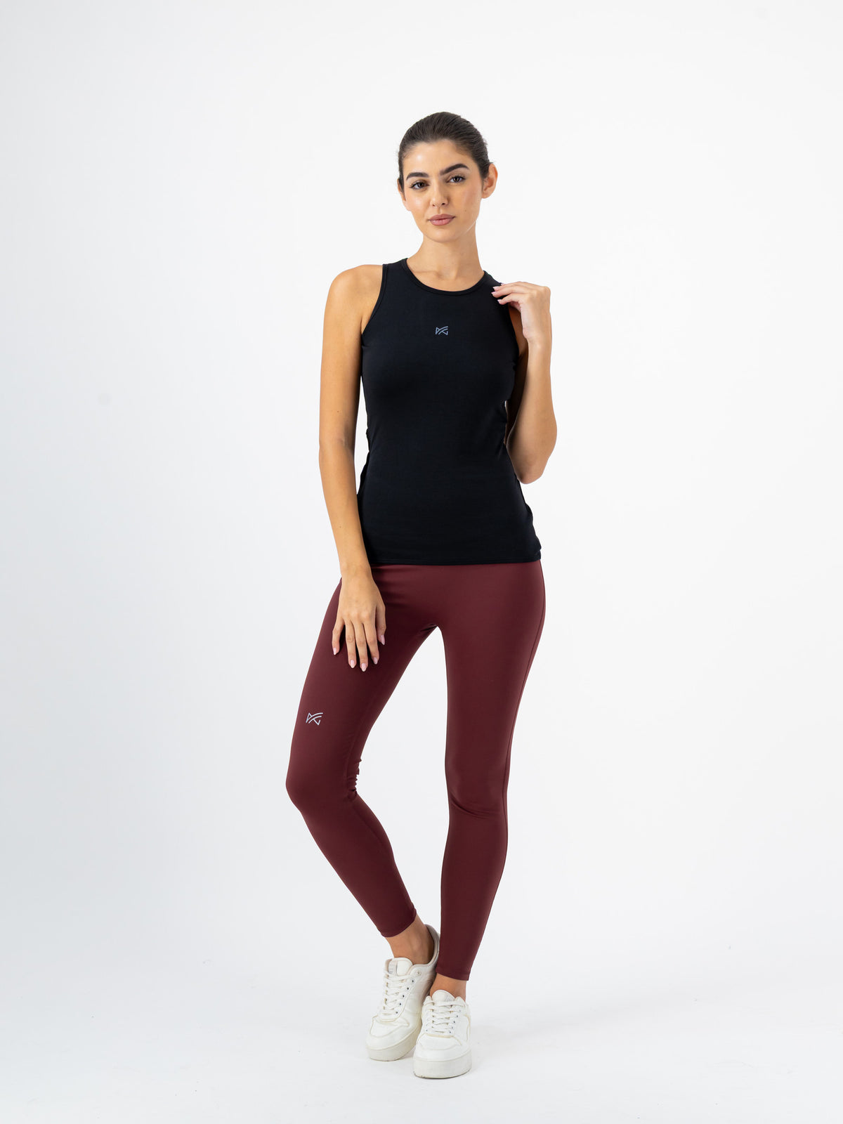 Aura Crossover Cutout Tank — Black