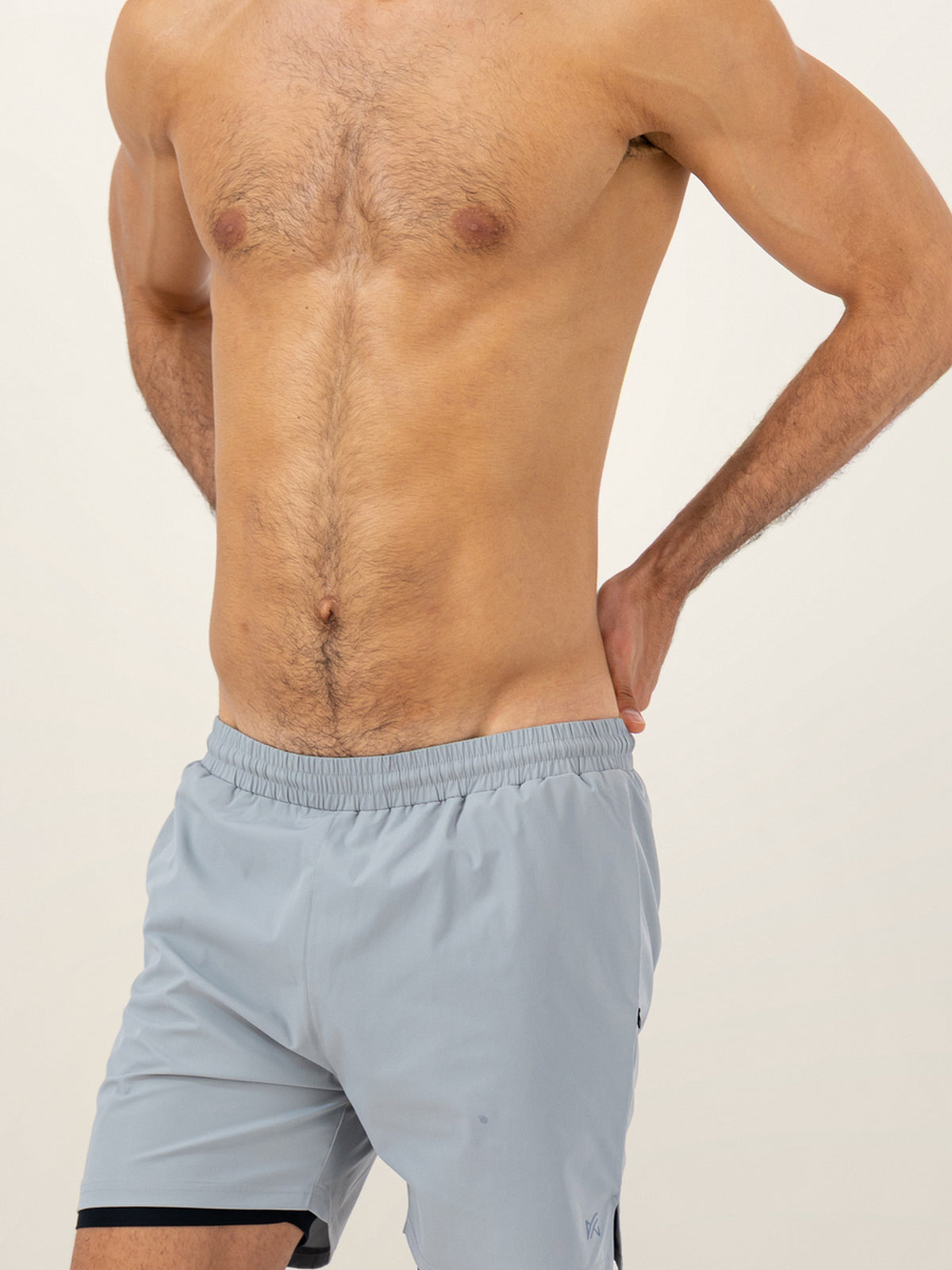 Synergy 2-in-1 Training Shorts — Light Grey