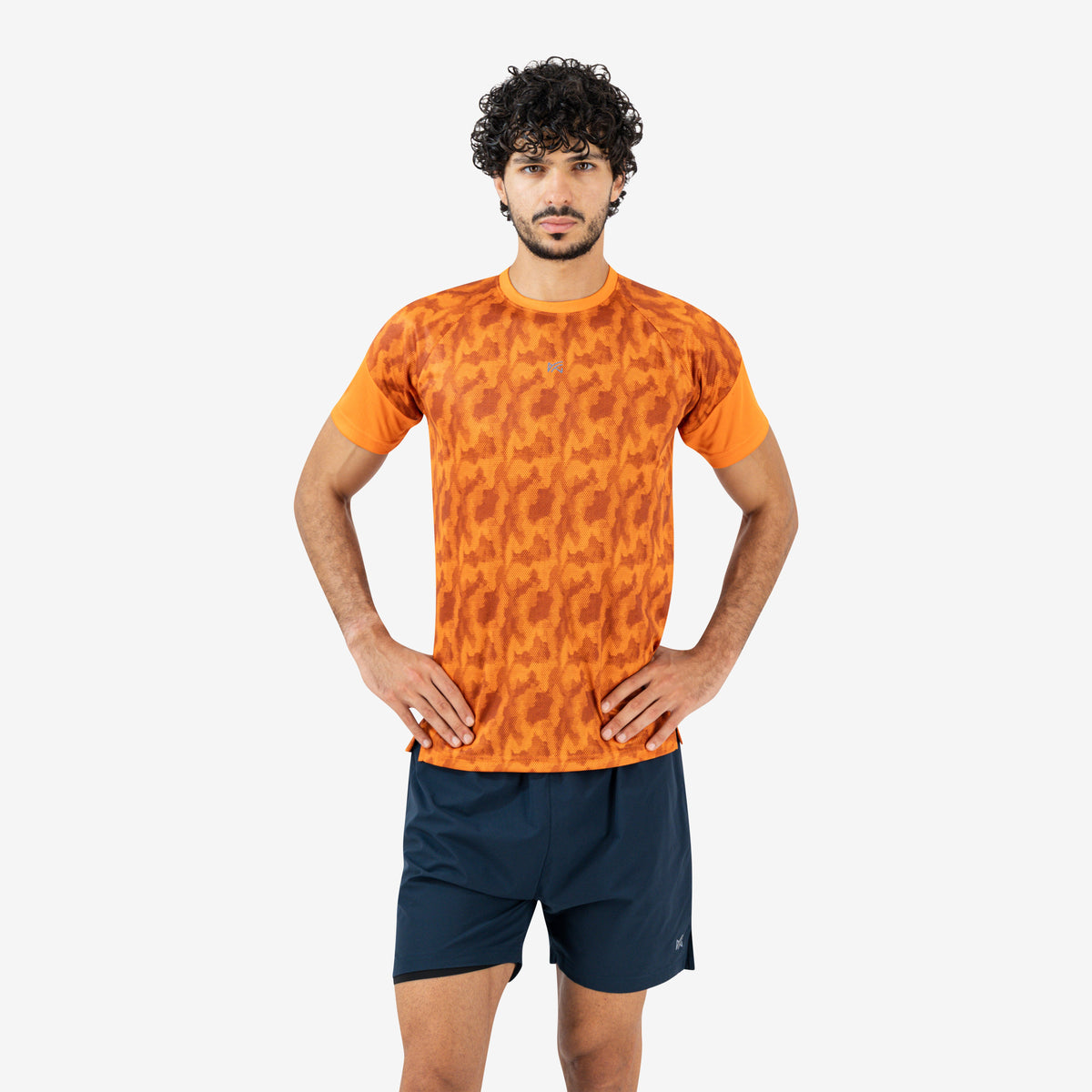 Core Matrix Raglan Tee — Orange