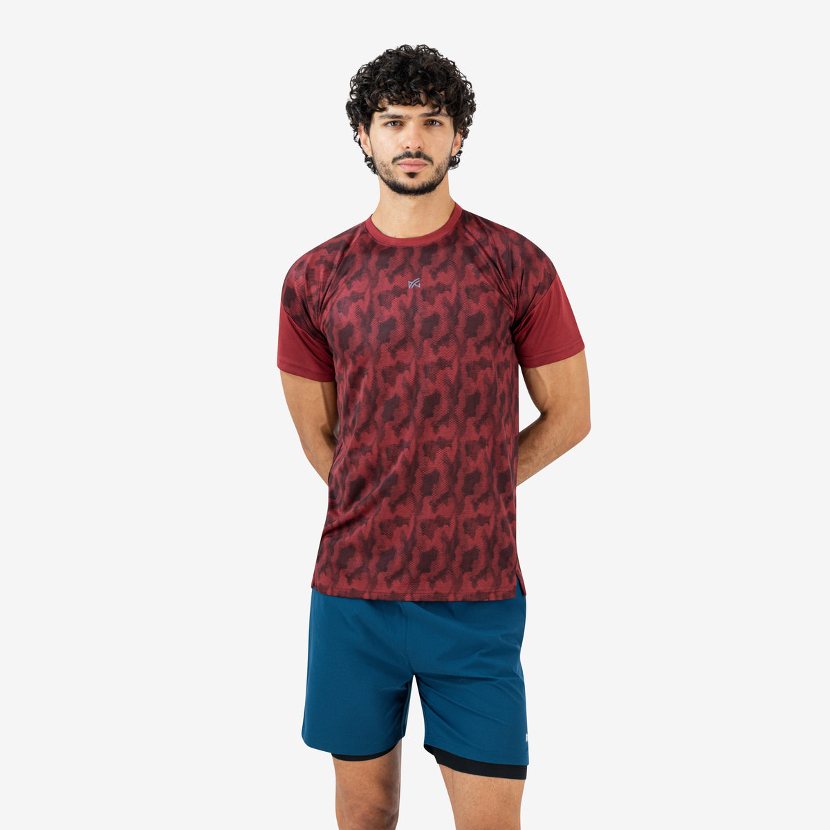 Core Matrix Raglan Tee — Burgundy