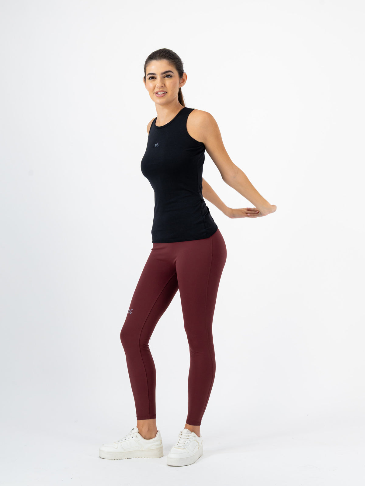 Aura Crossover Cutout Tank — Black